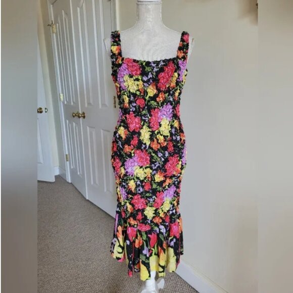 Anthropologie Yukiko Noritake NWT Stretchy Floral Dress Price size S/M - Picture 4 of 8